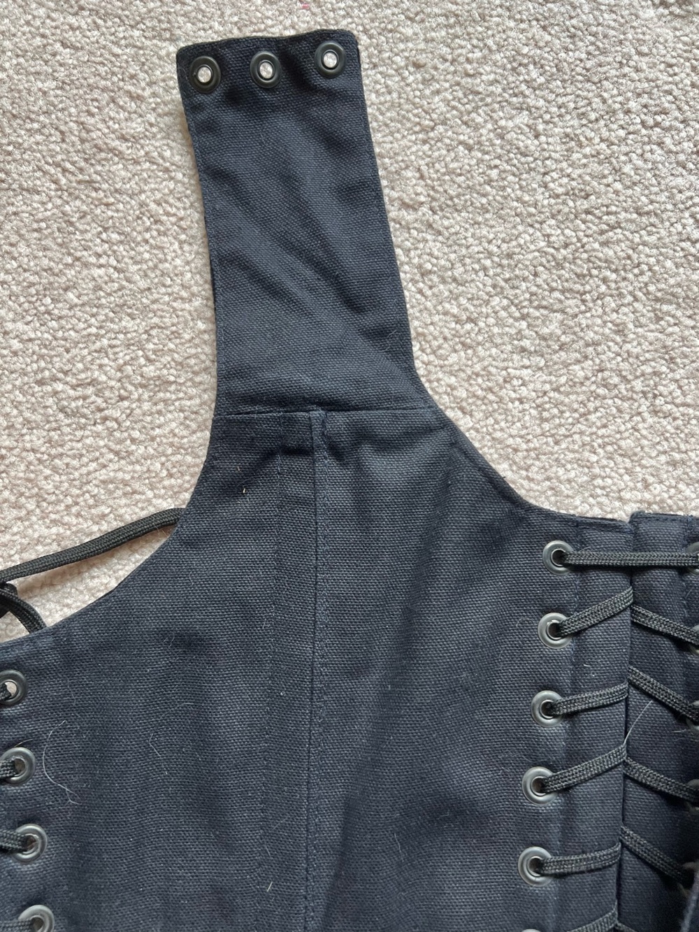 Black Lace-Up Velvet Bodice Corset Top - Picture 9 of 9